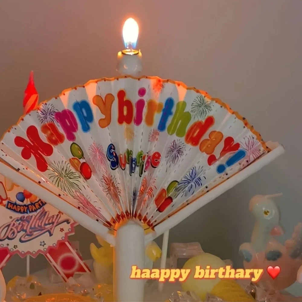 Candle Surprise - new vibrant multi-color automatic open fan