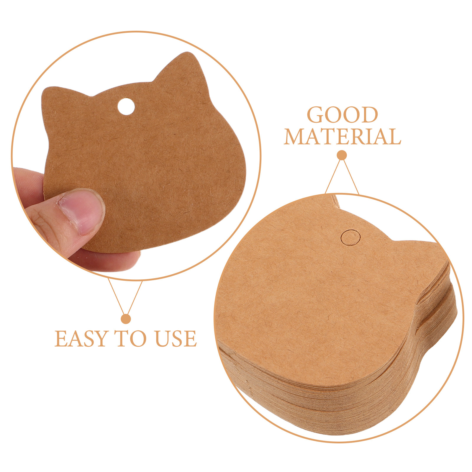 200Pcs Cat Head Kraft Paper Ta - đánh giá và giá Kraft Hang Tag