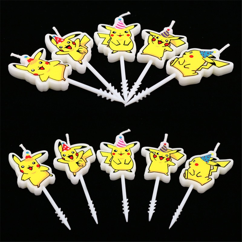 5pcs/lot Pokemon Birthday Cake - đánh giá và giá Candle Surprise