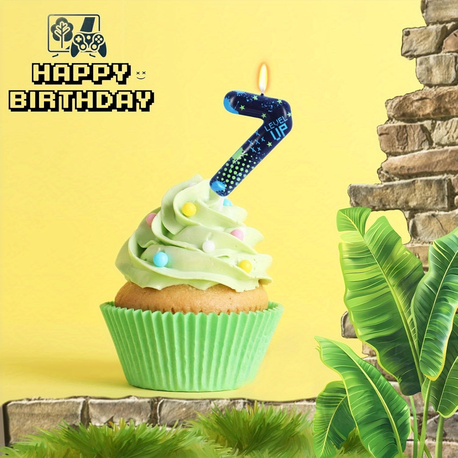 Blue Game Boy 0-9 Birthday Can - đánh giá và giá Candle Supplies Video