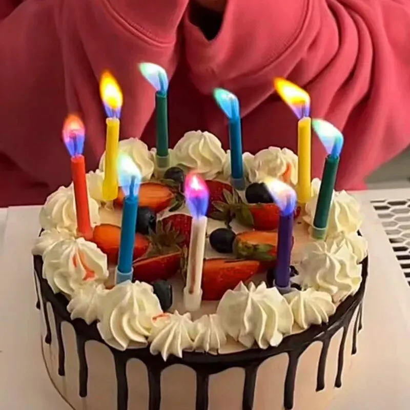 Multicoloured Colourful Flame  - đánh giá và giá Candle Surprise