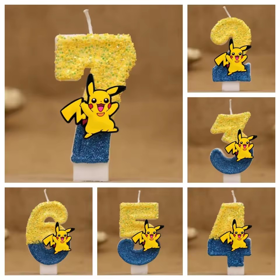 Cartoon Pokemon Candles Cake A - đánh giá và giá Candle Surprise