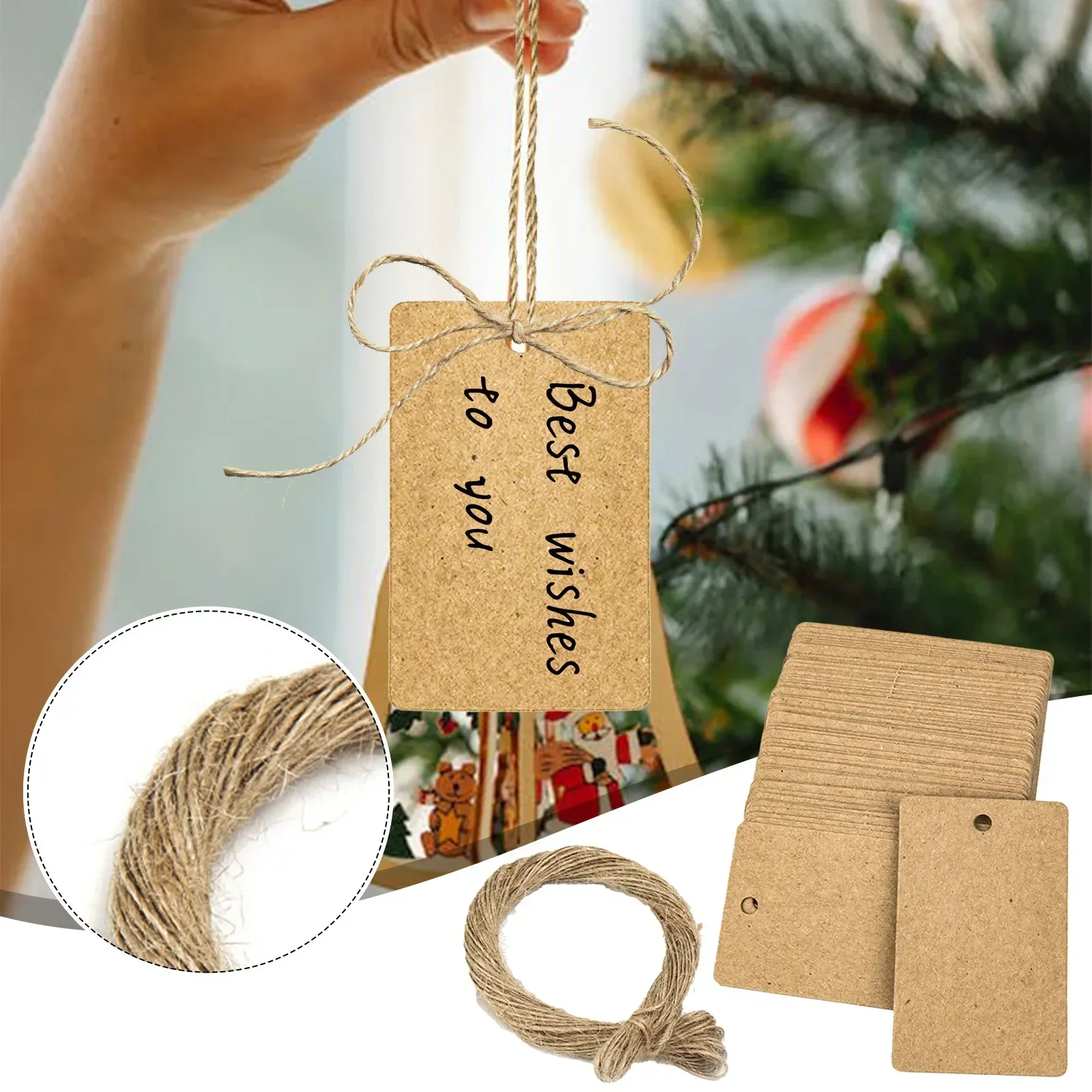 Kraft Paper Tags 100 PCS Kraft - đánh giá và giá Kraft Hang Tag